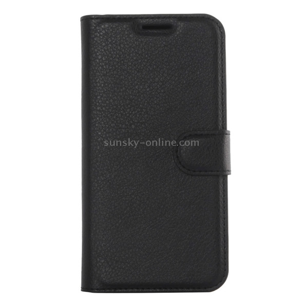 For Galaxy J5 (2016) / J510 Litchi Texture Horizontal Flip Leather Case with Holder & Card Slots & Wallet(Black)