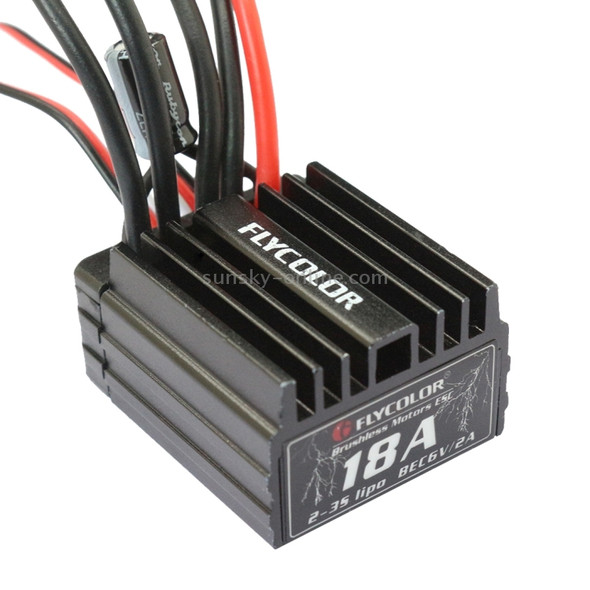 Flycolor Thunder Series 18A Sensorless Brushless Electronic Speed Controller for RC Car