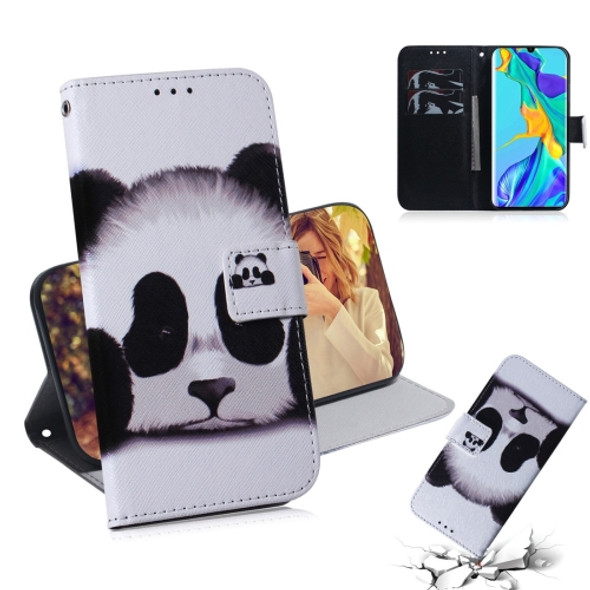 Panda Pattern Coloured Drawing Horizontal Flip Leather Case for Huawei P30 Pro, with Holder & Card Slots & Wallet