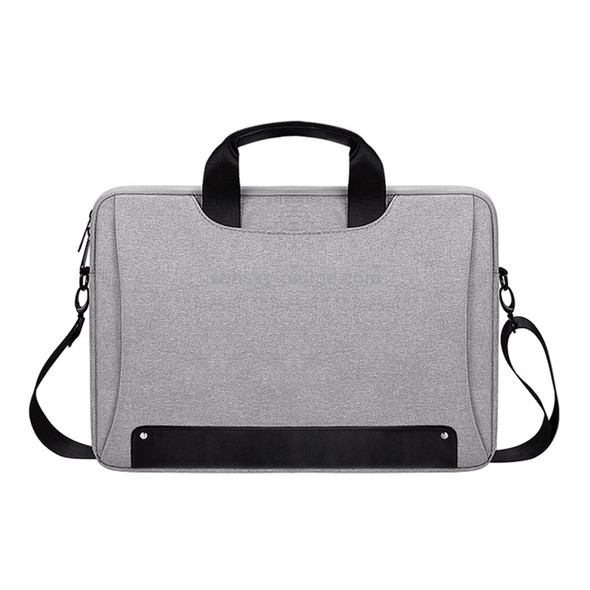DJ08 Oxford Cloth Waterproof Wear-resistant Laptop Bag for 13.3 inch Laptops, with Concealed Handle & Luggage Tie Rod & Adjustable Shoulder Strap (Grey)