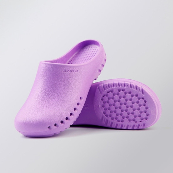 EVA Medical Shoes Scrub Orthopedic Diabetic Shoes Nurse Work Slippers for Men and Women Nursing Shoes Medical Footwear, Shoe size:35(Light Purple)