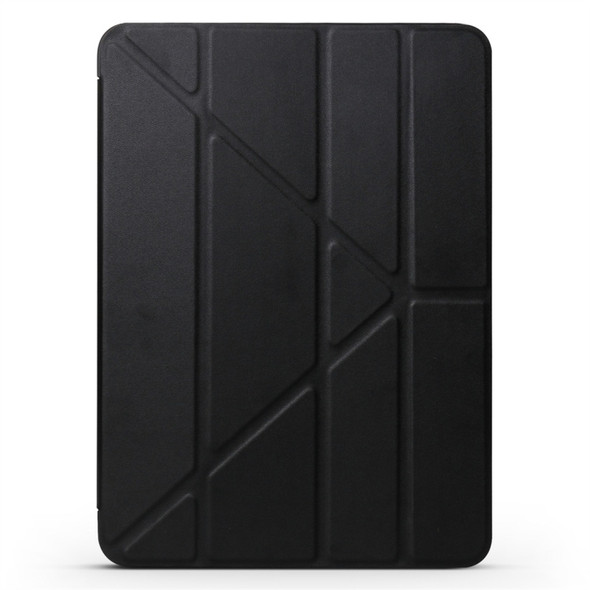 Millet Texture PU+ Silica Gel Full Coverage Leather Case for iPad Air (2019) / iPad Pro 10.5 inch, with Multi-folding Holder(Black)