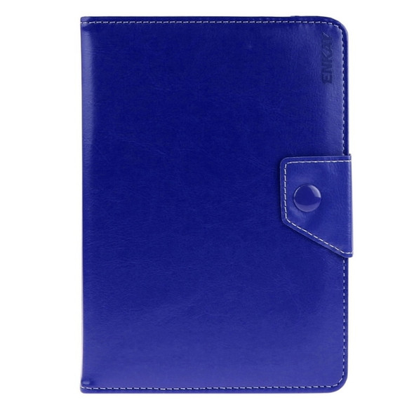 Universal Crazy Horse Texture Horizontal Flip Leather Case with Holder for 10 inch Tablet PC(Dark Blue)