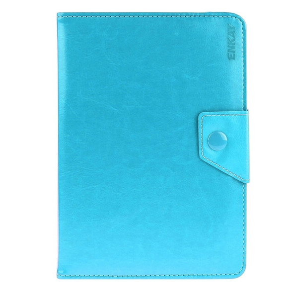 Universal Crazy Horse Texture Horizontal Flip Leather Case with Holder for 10 inch Tablet PC(Blue)