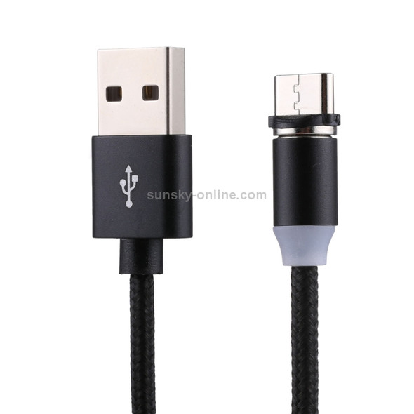 1m Weave Line USB to USB-C / Type-C Magnetic Charging Cable, For Galaxy S8 & S8 + / LG G6 / Huawei P10 & P10 Plus / Xiaomi Mi 6 & Max 2 and other Smartphones(Black)