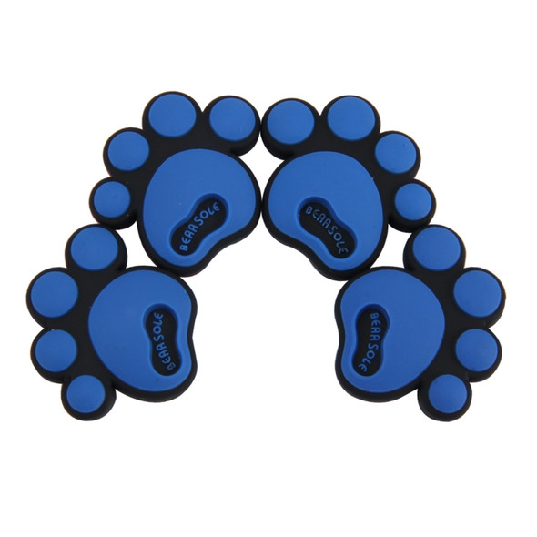 4 PCS Dog Footprint Shape Cartoon Style PVC Car Auto Protection Anti-scratch Door Guard Decorative Sticker(Blue)