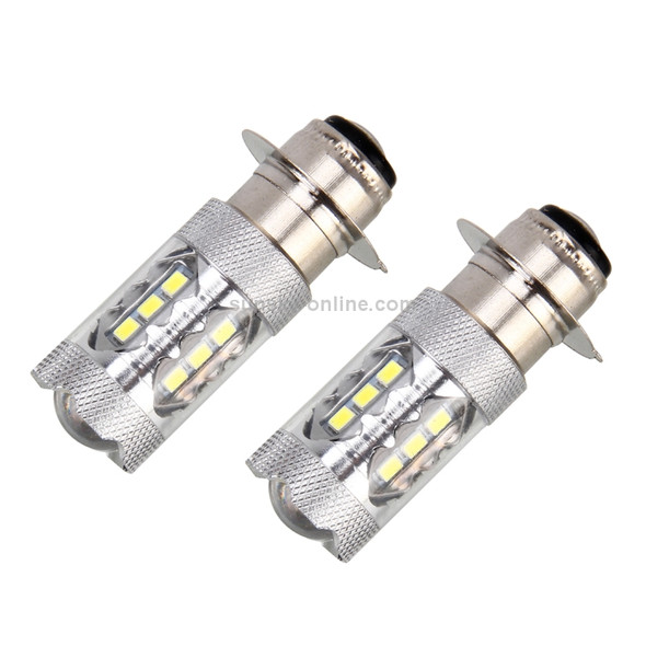 Motorcycle Headlights 250LM 6000K White H6M/PX15D 5W 16LEDs SMD-2835 Lamps, DC 12V (White Light)