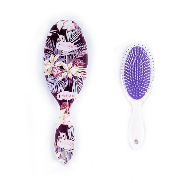 Printed Airbag Comb Massage Comb Hair Comb(Purple)