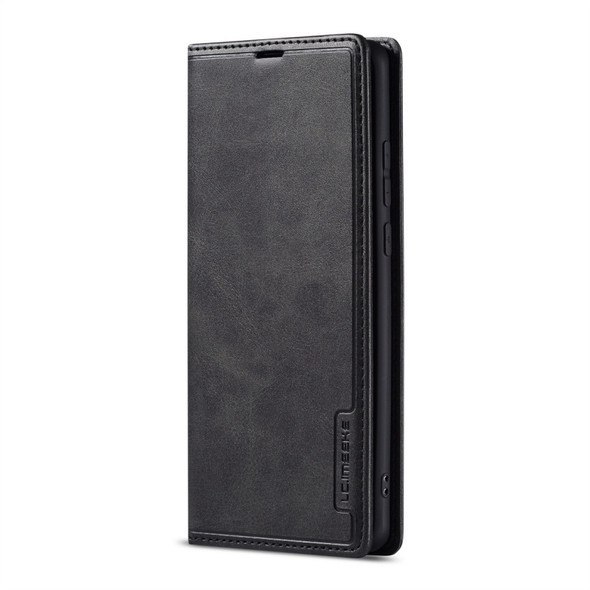 For Huawei P30 Pro LC.IMEEKE LC-001 Series PU + TPU Color Matching Frosted Horizontal Flip Leather Case with Holder & Card Slot(Black)