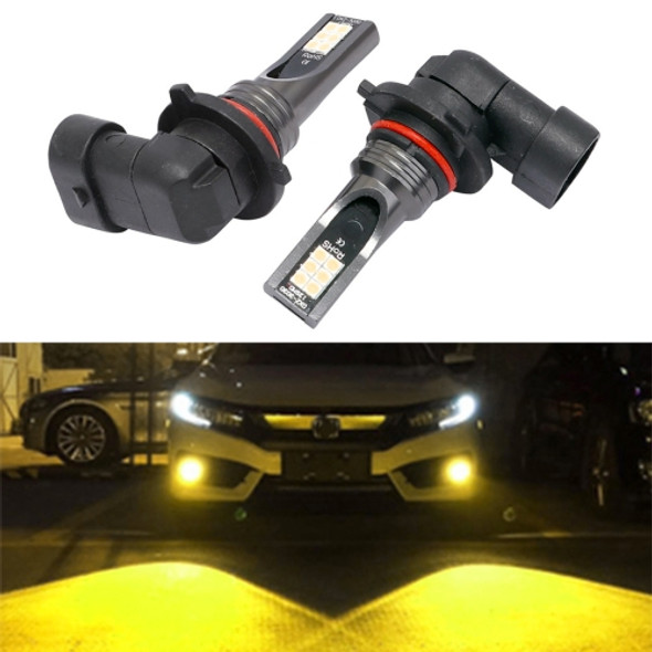 2 PCS 9005 DC12V-24V / 12W / 3000K / 800LM 12LEDs SMD-3030 Car LED Fog Light (Yellow Light)