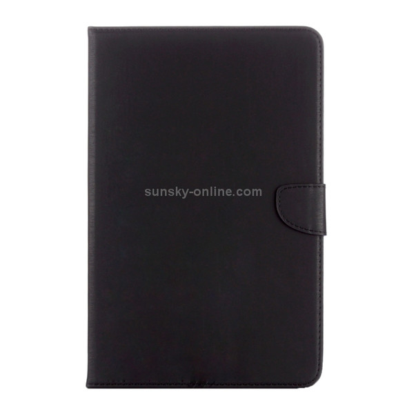 For Galaxy Tab A 10.1 (2016) / P580 Simple Style Horizontal Flip Leather Case with Holder & Card Slots & Wallet (Black)