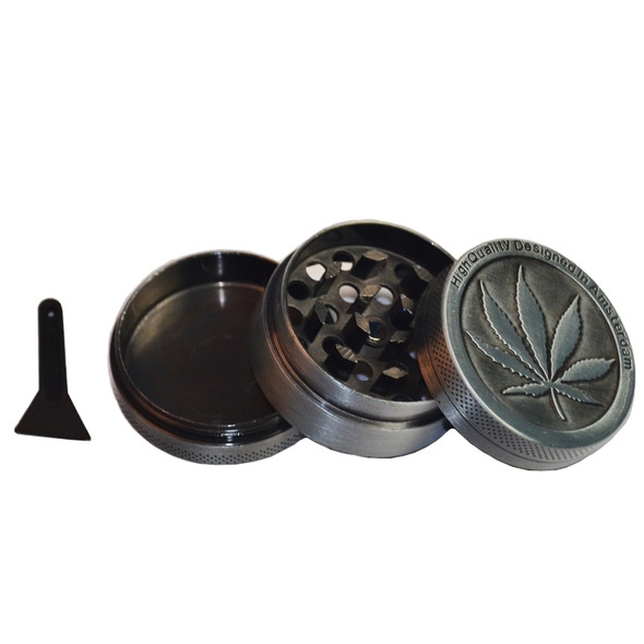 2 PCS Weed Grinder Metal Stainless Steel Maple leaf Type Herbal Herb Tobacco Grinder, Size:40MM 4 laryers