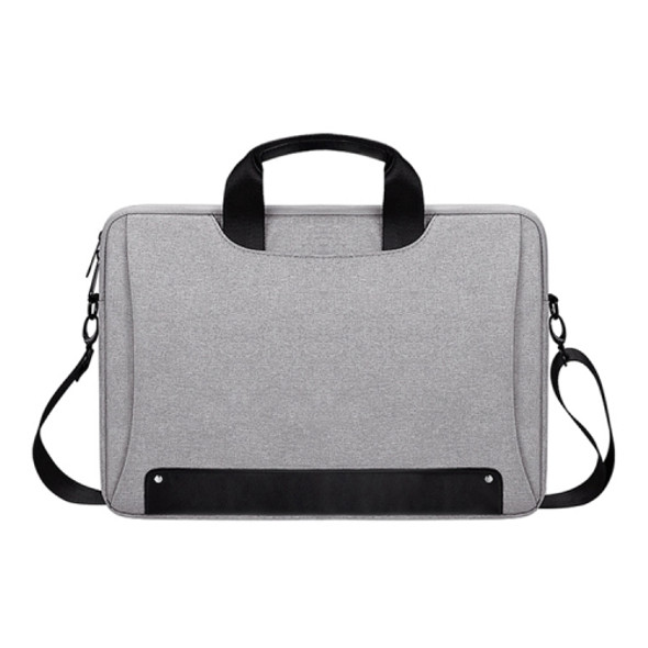 DJ08 Oxford Cloth Waterproof Wear-resistant Laptop Bag for 15.6 inch Laptops, with Concealed Handle & Luggage Tie Rod & Adjustable Shoulder Strap (Grey)