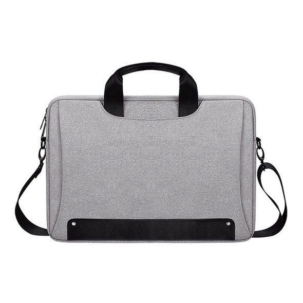 DJ08 Oxford Cloth Waterproof Wear-resistant Laptop Bag for 15.6 inch Laptops, with Concealed Handle & Luggage Tie Rod & Adjustable Shoulder Strap (Grey)