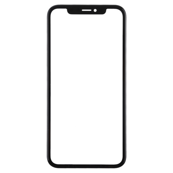 Front Screen Outer Glass Lens with Frame & OCA Optically Clear Adhesive for iPhone 11 (Black)