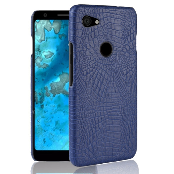 Shockproof Crocodile Texture PC + PU Case For Google Pixel 3A XL(Blue)