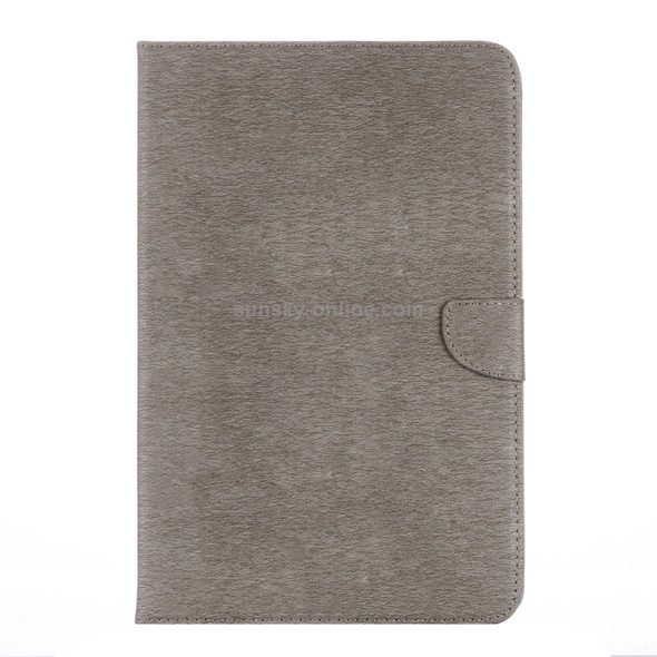 For Galaxy Tab A 10.1 (2016) / P580 Simple Style Horizontal Flip Leather Case with Holder & Card Slots & Wallet (Grey)