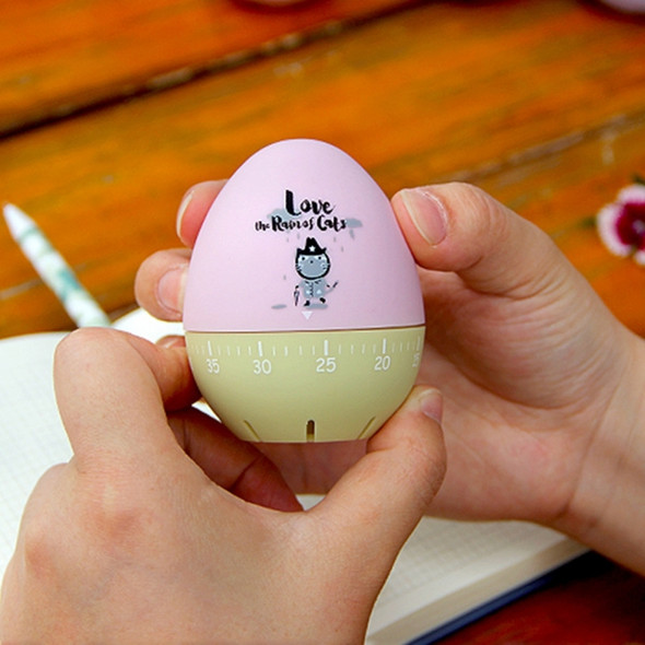 Cute Cartoon Mechanical Egg Kitchen Timer Alarm Clock Students Learn Time Management Machines, Random Color Delivery