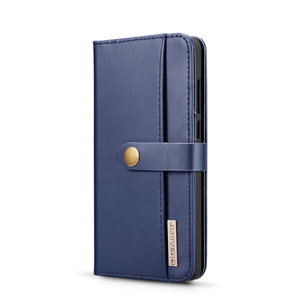 DG.MING Lambskin Detachable Horizontal Flip Magnetic Case for Huawei P30, with Holder & Card Slots & Wallet (Blue)