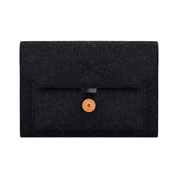 ND06 Multi-purpose Felt Button Laptop Inner Bag for 15.4 inch Laptop(Black)