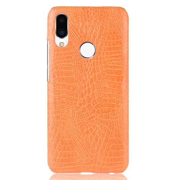 Shockproof Crocodile Texture PC + PU Case for Meizu Note 9 (Yellow)