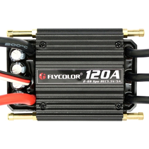 Flycolor Flymoster Series 120A 2-6S Waterproof Electronic Speed Controller for RC Boat