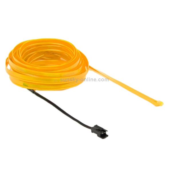 4m Cold Light Flexible LED Strip Light For Car Decoration(Yellow Light)