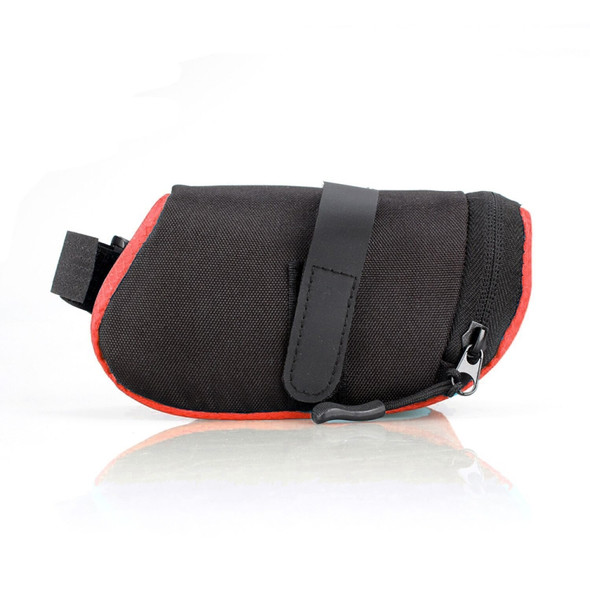 3 Color Nylon Bicycle Bag Bike Waterproof Storage Saddle Bag Cycling Tail Rear Pouch Bag(Red)