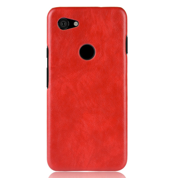 Shockproof Litchi Texture PC + PU Case for Google Pixel 3a(Red)