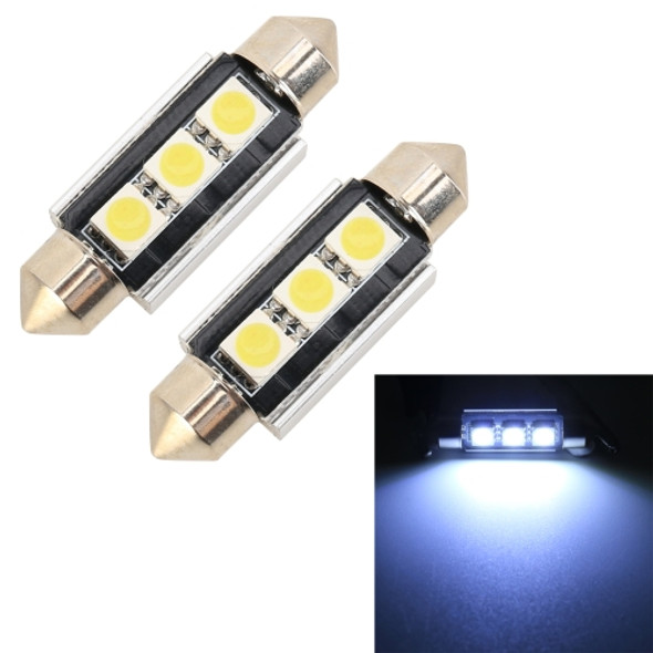 10 PCS 39mm DC12V / 1.7W / 7000K / 70LM 3LEDs SMD-5050 Car Reading Lamp(White Light)