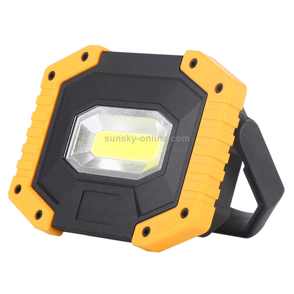 30W White Light COB LED Working Light, 2 x 18650 or 4 x AA Batteries Powered Outdoor Emergency Lamp Spotlight with Holder