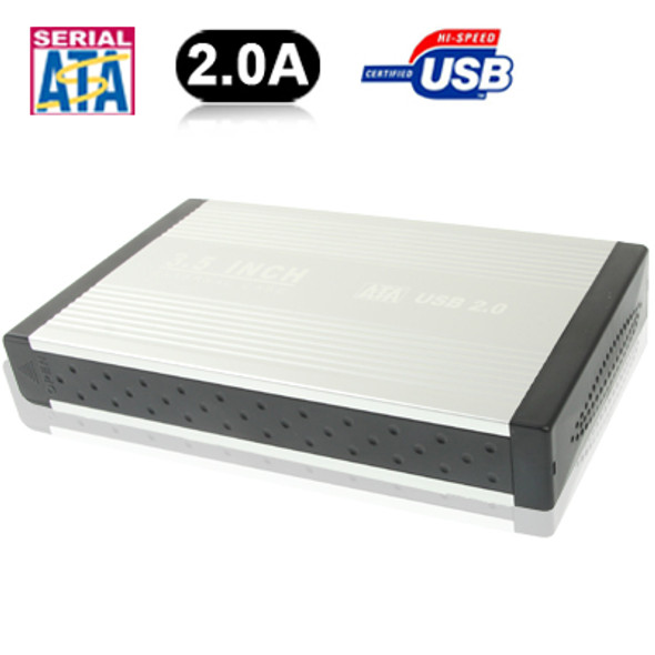 High Speed 3.5 inch HDD SATA & IDE External Case, Support USB 2.0(Silver)