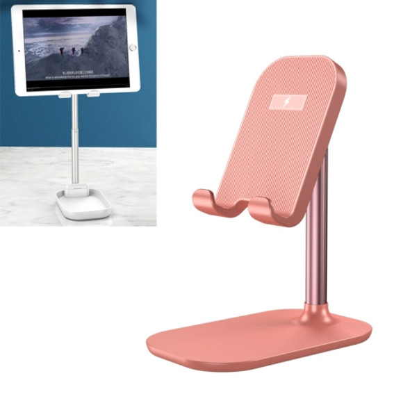 WS4 Portable Telescopic Mobile Phone Tablet Wireless Quick Charging Desktop Holder Bracket (Pink)