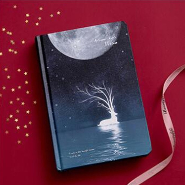 2 PCS Starry Luminous Hand Ledger Simple Coloring Page Hand-painted Notebook, Size: A5(0313C-Planet)