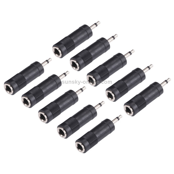 3.5mm Male to 6.35mm Female Mono Sound Converters Adapters (100 Pcs in One Package, the Price is for 100 Pcs)