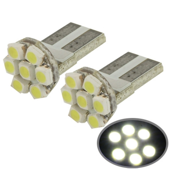 T10 White 7 LED 3528 SMD Car Signal Light Bulb (Pair)