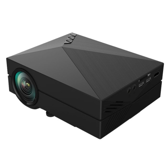 GM60 1000LM 800x480P LED Projector for Home Theater, Support HDMI / VGA / AV-in / SD / USB(Black)