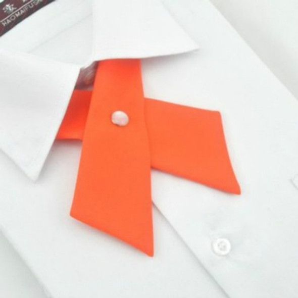 Solid Cross Bow Tie College Wind Bow Tie for Boys and Girls(Orange)