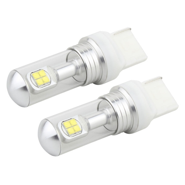 2 PCS 7440 40W 800 LM 6000K Car Turn Light Backup Light Brake Light with 8 CREE Lamps, DC 12V(White Light)