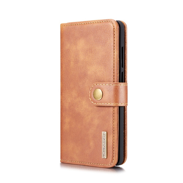 DG.MING Crazy Horse Texture Flip Detachable Magnetic Leather Case for Huawei P30, with Holder & Card Slots & Wallet (Brown)