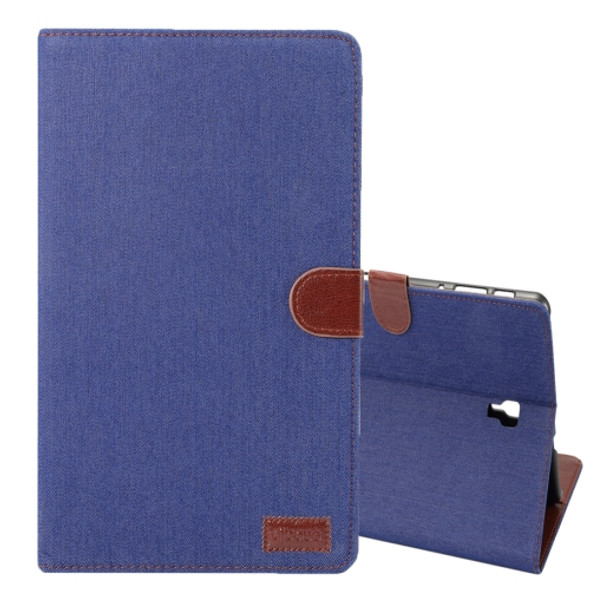 Dibase Denim Texture Horizontal Flip PU Leather Case for Galaxy Tab S4 10.5 / T830, with Holder & Card Slot (Dark Blue)