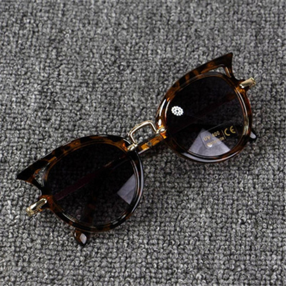 2 PCS Fashion Baby Girls and Boys Cat Eyes Sunglasses Anti-UV Sunglasses(Leopard)