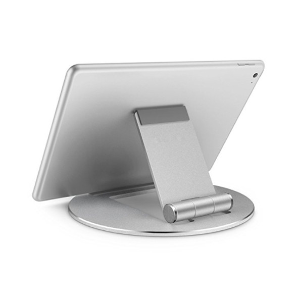 Universal Portable Folding Aluminum Alloy Desktop Bracket Holder for 4-13 inch Mobile Phone / Tablet(Silver)