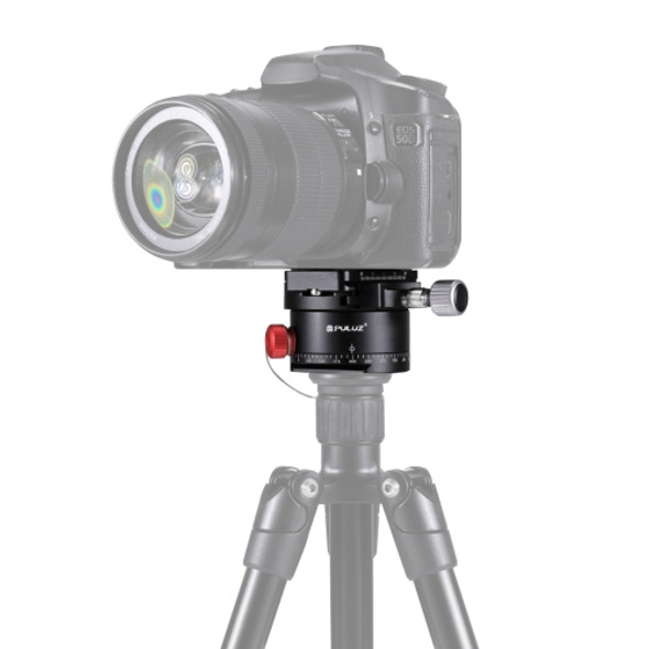 PULUZ Aluminum Alloy Panoramic Indexing Rotator Ball Head with Quick Release Plate for Camera Tripod Head