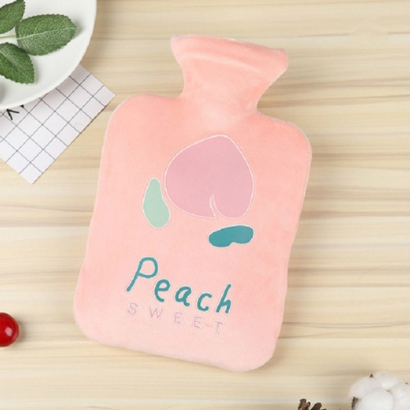 Fruit Mini Water Injection Hot Water Bottle PVC Hand Warmer Bag, Capacity:1000ml(Pink)