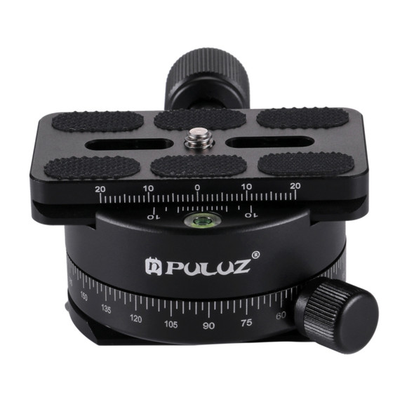 PULUZ Aluminum Alloy 360 Degree Rotation Panorama Ball Head with Quick Release Plate for Camera Tripod Head