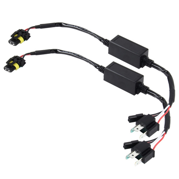 2 PCS DC 12V Universal H4 Bulb Harness Wiring Relay Harness Relay Wiring HID Relay Wiring Harness HID H4 Xenon Light System Relay Harness for Hi/Lo HID