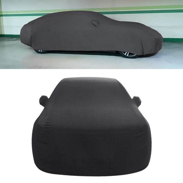 Anti-Dust Anti-UV Heat-insulating Elastic Force Cotton Car Cover for SUV, Size: S, 4.2m~4.45m (Black)