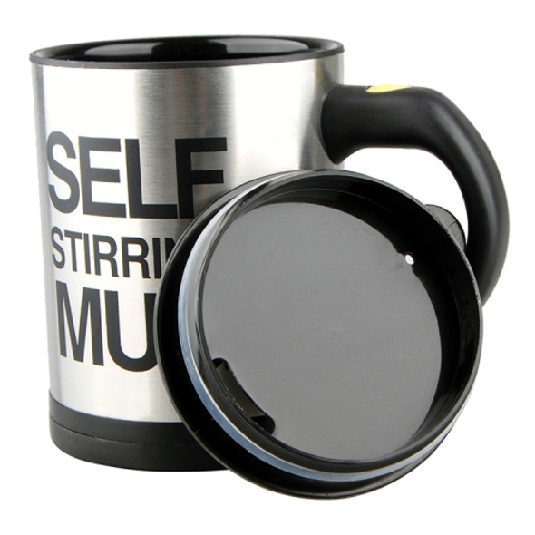 400ml Mugs Automatic Electric Self Stirring Mug Cup Coffee Milk Mixing Mug Smart Stainless Steel Juice Mix Cup Drinkware(Black)