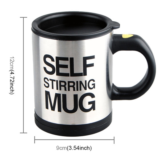 400ml Mugs Automatic Electric Self Stirring Mug Cup Coffee Milk Mixing Mug Smart Stainless Steel Juice Mix Cup Drinkware(Black)